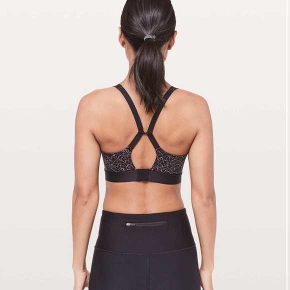 lululemon Fine Form Bra Ultra Lacescape Rose Black - Picture 5 of 16